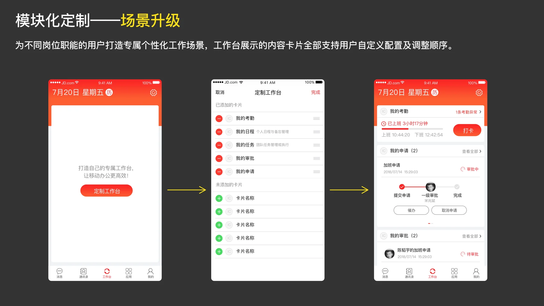 新版工作台 - 个性化定制
